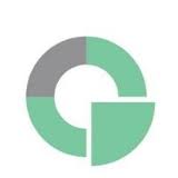 A circular logo with teal and gray segments creating a stylized letter "G.